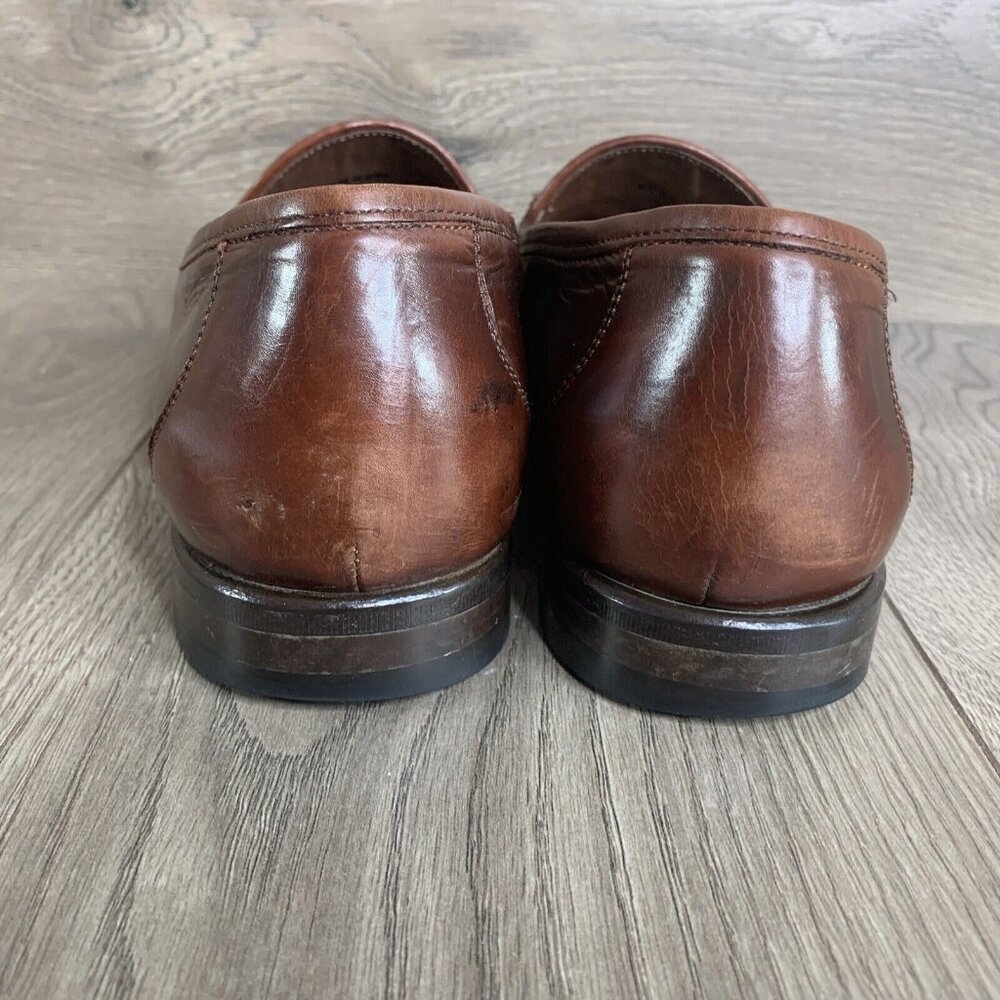 Johnston & Murphy Men's Size 10.5 M Brown Tassel Loafer Style Leather Shoes - Picture 4 of 10